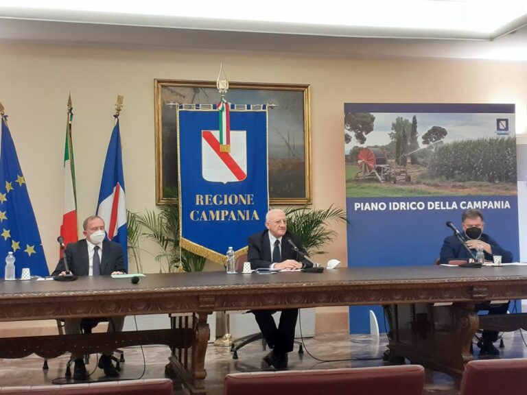 In Campania Piano idrico da 2,5 miliardi, De Luca “Guardiamo al futuro”
