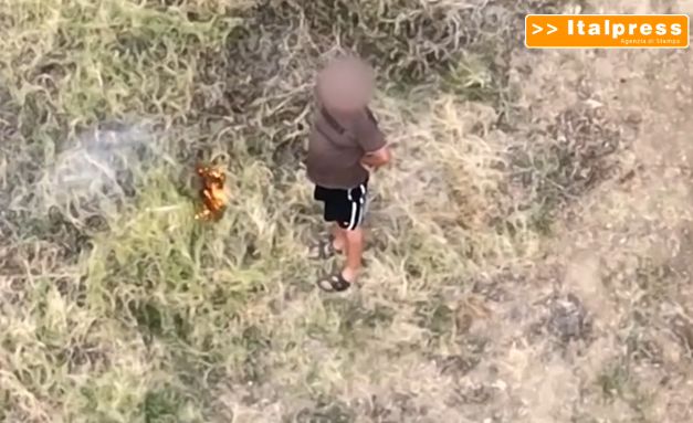 Un drone della Regione individua un piromane in Calabria
