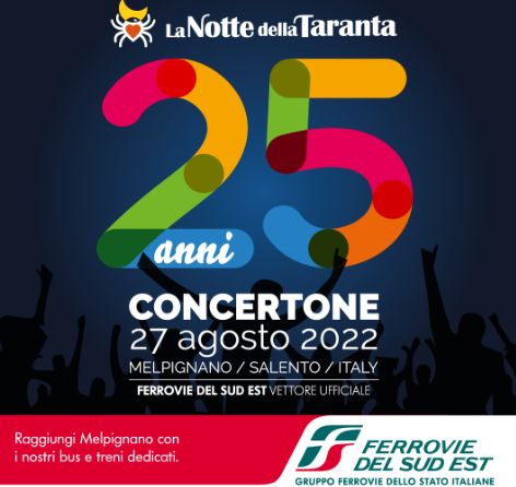 Le Ferrovie del Sud Est vettore ufficiale della Notte della Taranta