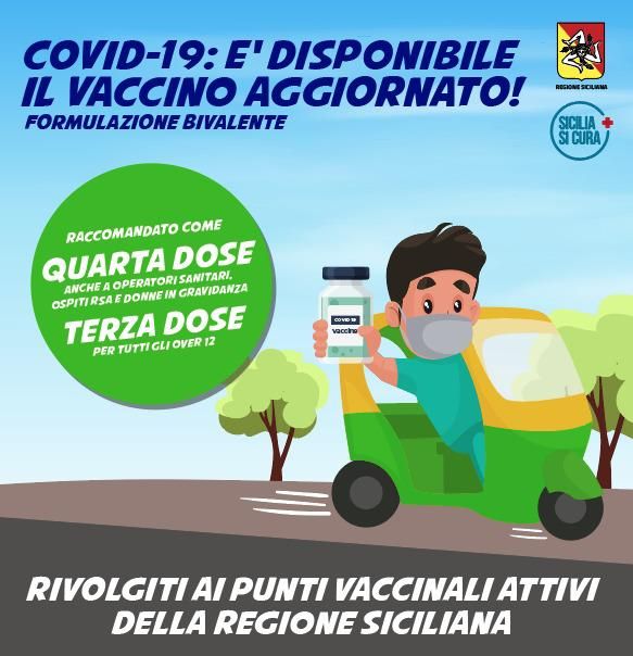 Covid, in Sicilia al via da domani le dosi booster dei vaccini bivalenti