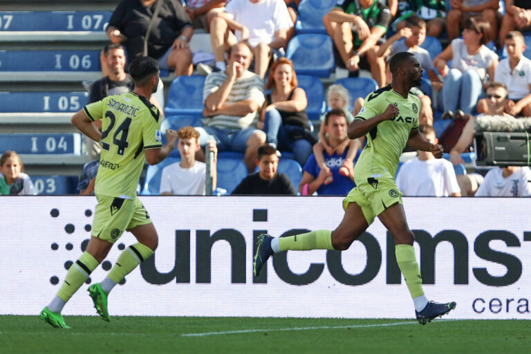 L’Udinese vola ed espugna Reggio Emilia, 3-1 al Sassuolo