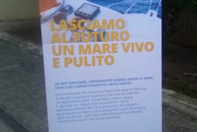 Al porto di Ostia raccolti più di mille chili di olio usato