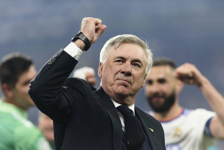 Ancelotti “Fiero di Benzema, Real squadra top nel 2022”