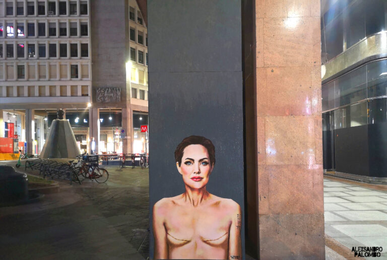 Milano, Un murales per la Giornata Mondiale contro il cancro al seno
