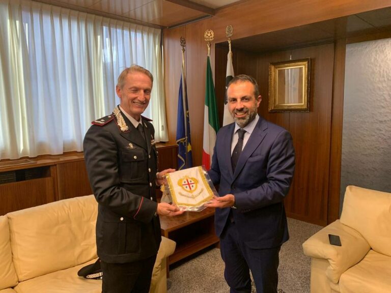 Presidente Pais riceve comandante provinciale Carabinieri Cagliari
