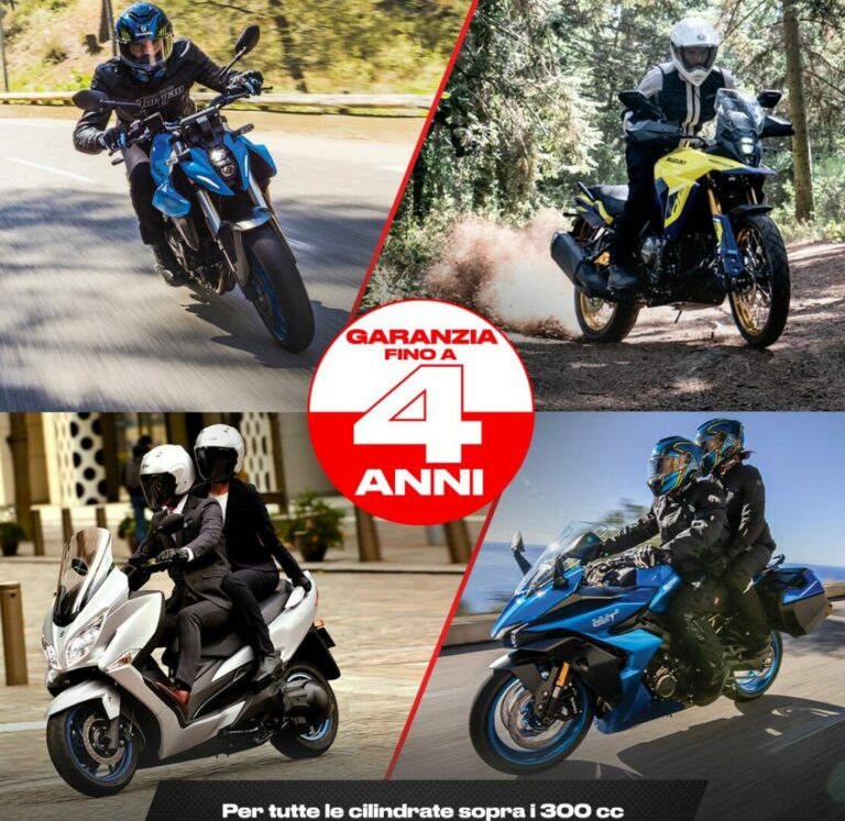 Suzuki presenta l’estensione di garanzia “4U” per le moto