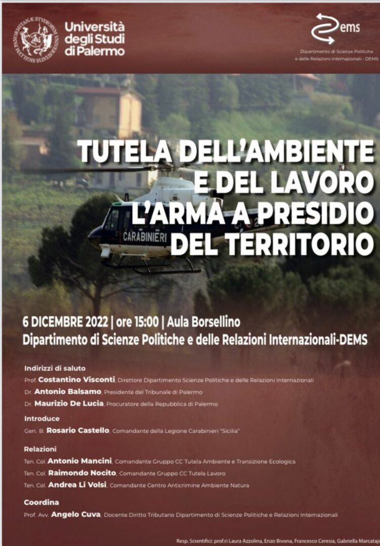Università, A Palermo un seminario su tutela ambiente e lavoro