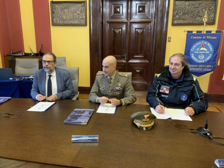 Protezione Civile, protocollo d’intesa tra Comune Milano ed Esercito