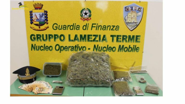 Trovato con un 1,5 Kg di marijuana, arrestato 38enne a Lamezia