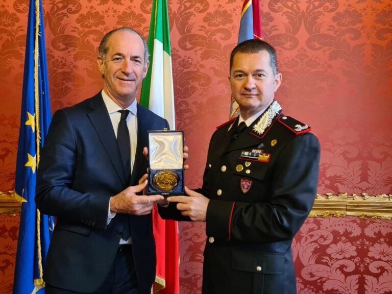 Il presidente Zaia incontra comandante Carabinieri Forestali del Veneto