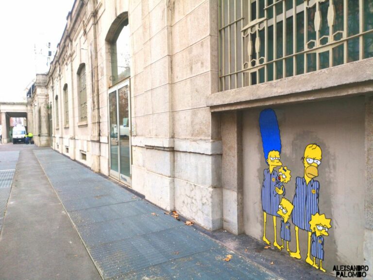 Milano, al Memoriale della Shoah murales su “i Simpson deportati”