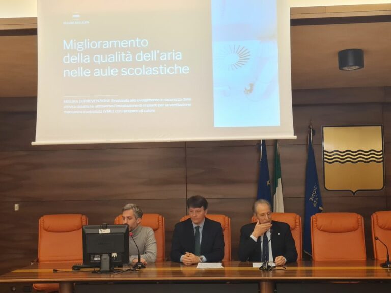 In Basilicata 7,6 milioni per migliorare la qualità dell’aria nelle scuole