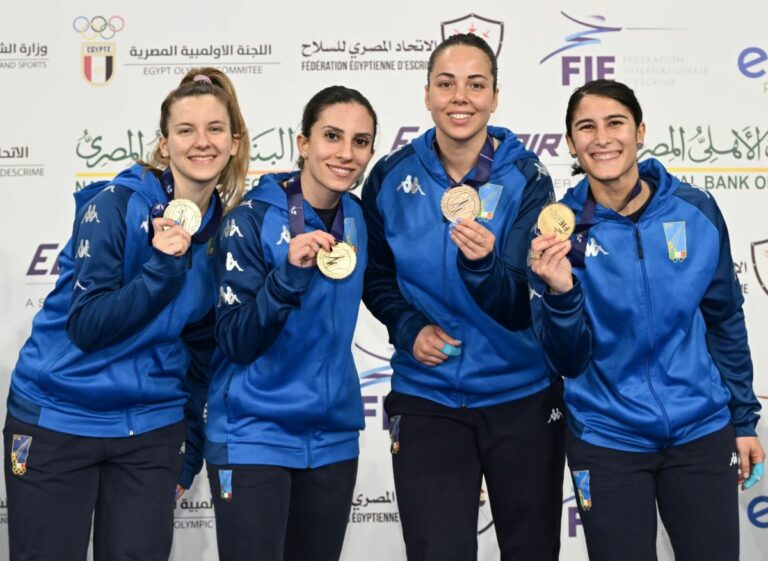 Nel fioretto in Egitto azzurre d’oro e azzurri d’argento