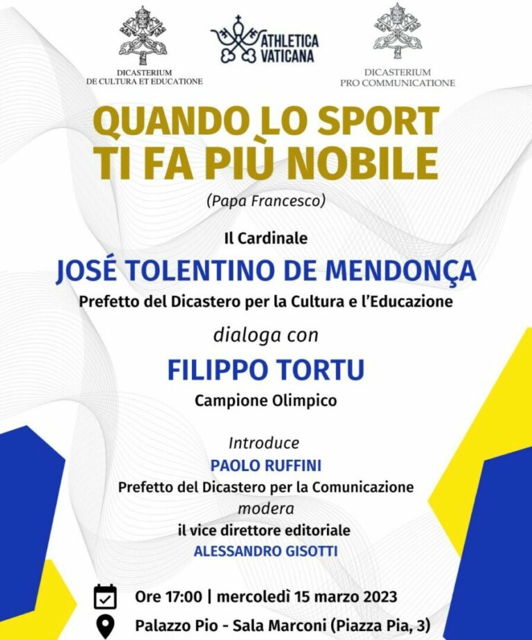 Al via i dialoghi di Athletica Vaticana con i campioni