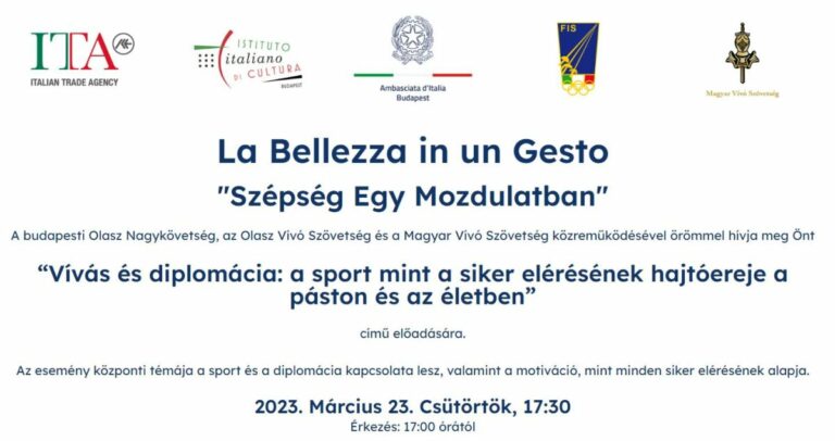 Il progetto “La bellezza in un gesto” approda a Budapest