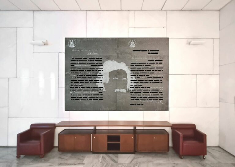 Milano, presentata opera di Emilio Isgrò per la Camera di Commercio