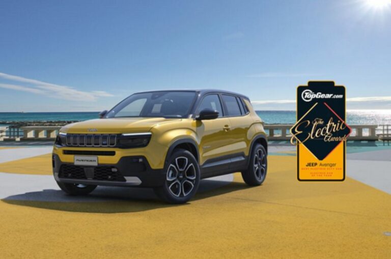 Jeep Avenger premiata agli “Electric Awards” di TopGear.com