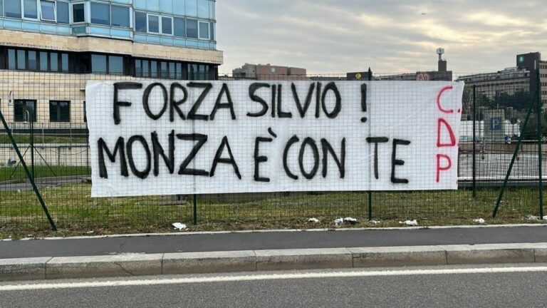 Berlusconi, al San Raffaele spunta striscione della curva del Monza