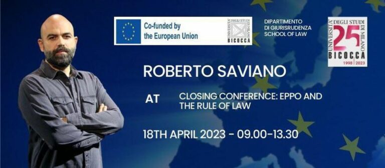 Procura europea e lotta a criminalità, lezione di Roberto Saviano a Milano-Bicocca