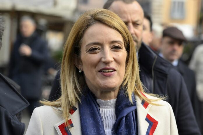 Giro a Campo dei Fiori del Presidente del Parlamento Europeo con il Sindaco di Roma