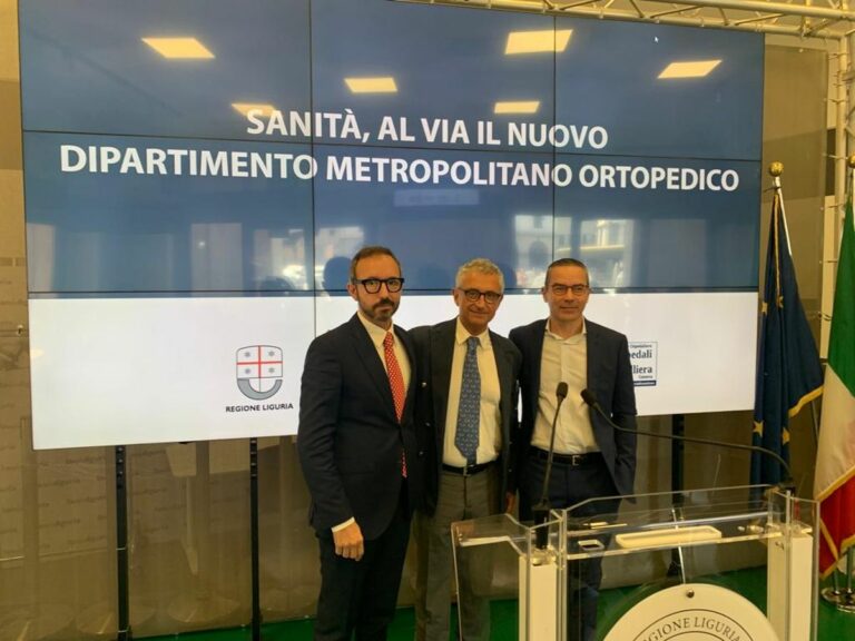 Liguria, nasce il Dipartimento metropolitano ortopedico