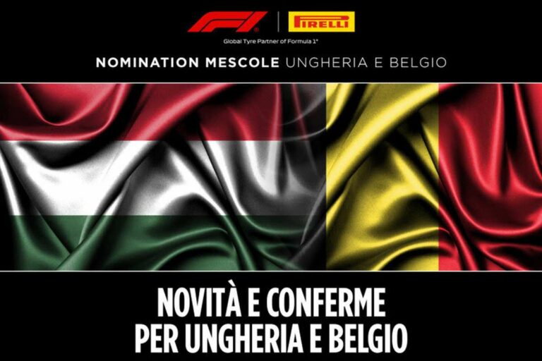 Pirelli ufficializza le mescole per Gp Ungheria e Belgio