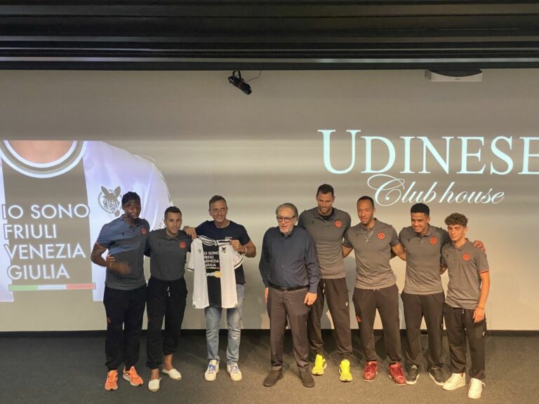 “Io sono Friuli Venezia Giulia” sulle maglie dell’Udinese