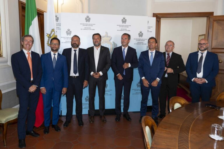 Salvini a San Marino, sintonia su trasporti ed energia
