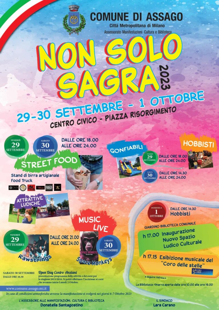 Assago, arriva “Non solo sagra 2023”, la festa di fine settembre