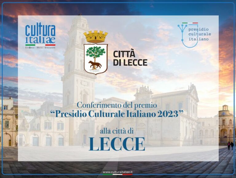 S.E.M.I., alla città di Lecce il premio “Presidio Culturale Italiano 2023”