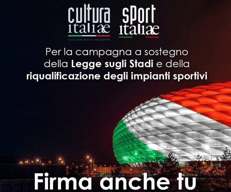 Cultura Italiae e Sport Italiae per commissario agli stadi