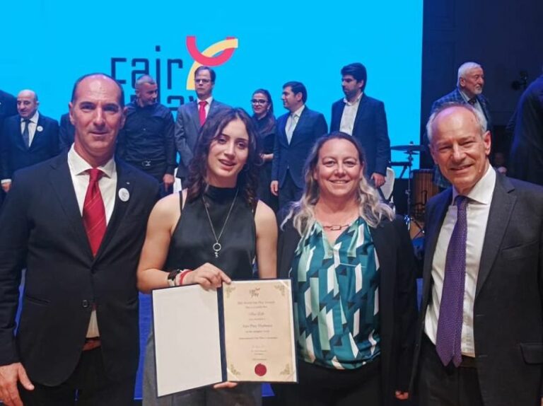 Asia Volpi riceve a Budapest il “World Fair Play Awards”