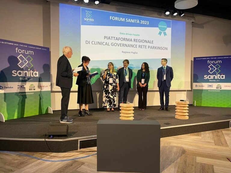Forum Sanità, la Regione Puglia premiata per la rete Parkinson