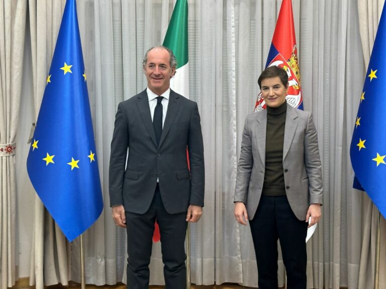 A Belgrado il Presidente Zaia incontra il Primo Ministro Ana Brnabic