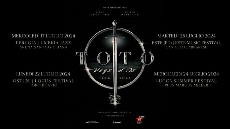 Quattro concerti in Italia per i Toto a luglio 2024