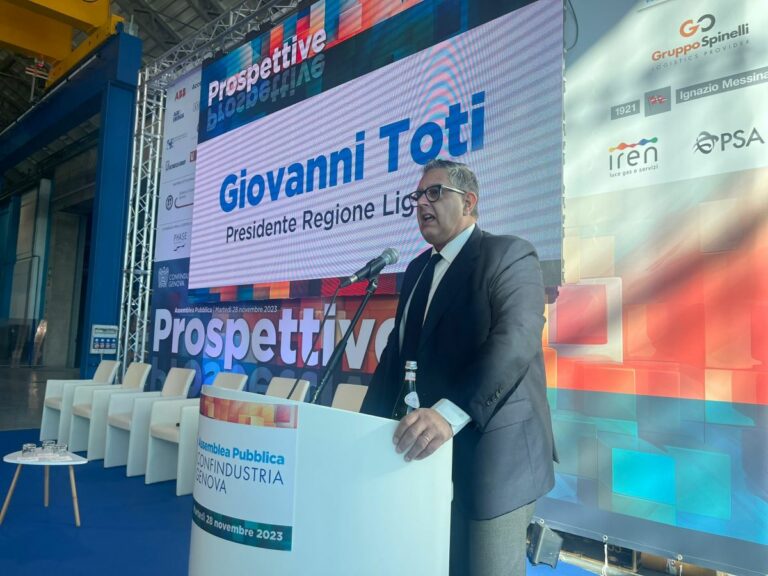 Toti “Liguria è simbolo di un’Italia che cambia, ne siamo orgogliosi”