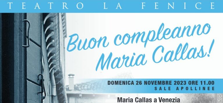 Maria Callas, un concerto gratuito e un seminario per il centenario