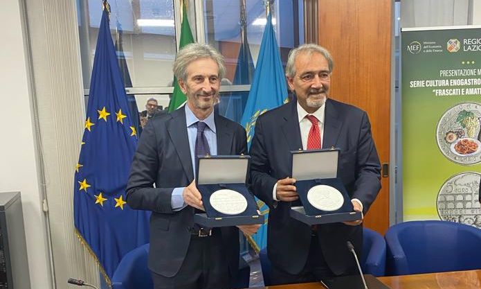 Una moneta celebra i prodotti enogastronomici della Regione Lazio