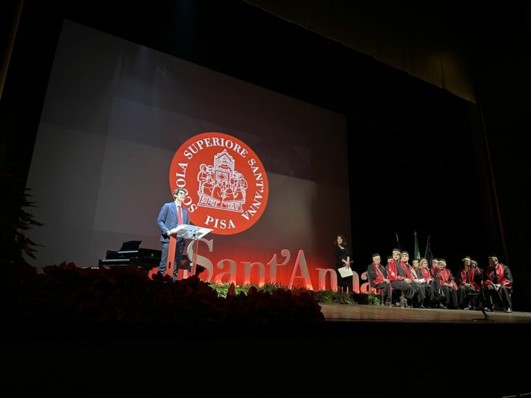 Al via l’anno accademico della Scuola Superiore Sant’Anna di Pisa