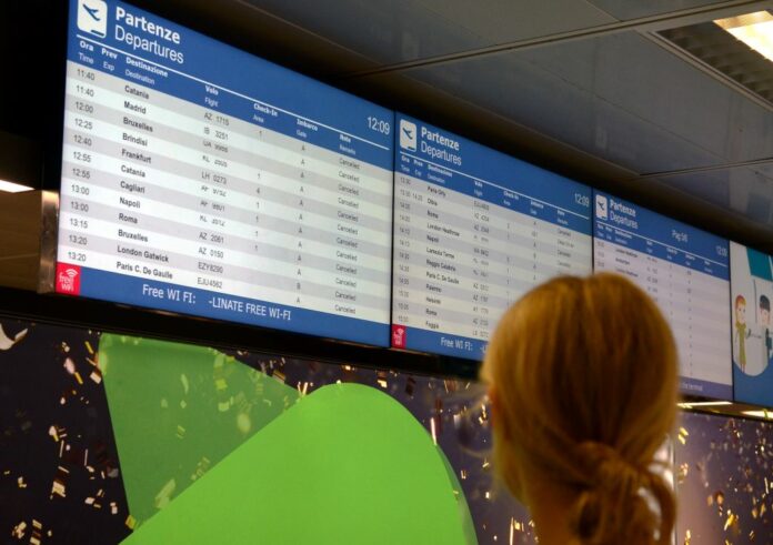 Milano, Sciopero nazionale del personale di terra degli aeroporti, Linate
