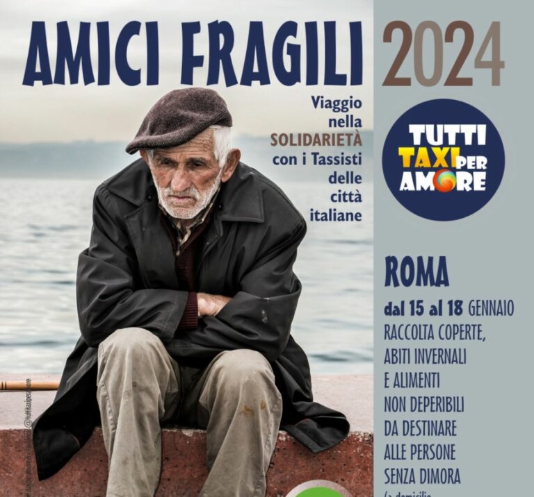 Roma, i tassisti in aiuto di “Amici Fragili”