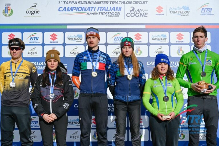 Saravalle e Vicari campioni italiani winter triathlon a squadre