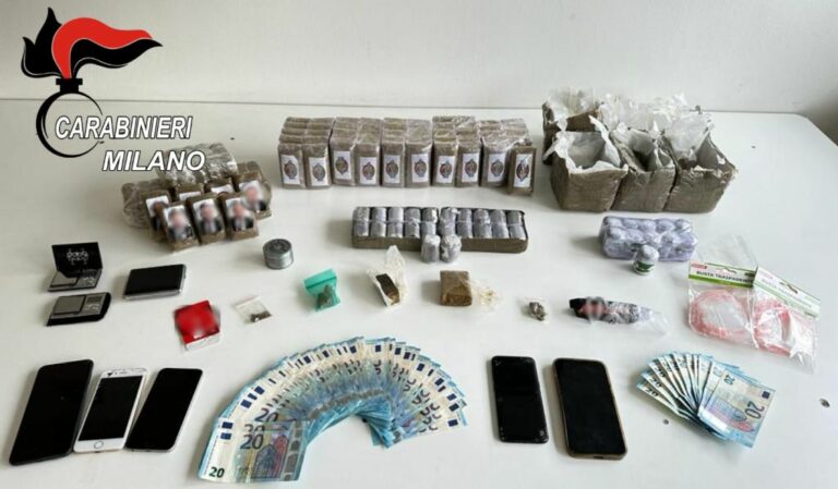 Cologno Monzese, arrestate due persone e sequestrati 9 kg di hashish