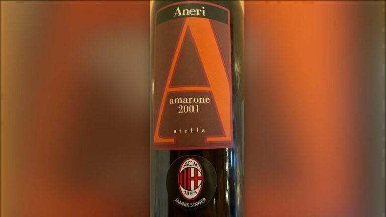 Scaroni omaggia Sinner con Magnum Amarone Aneri del Milan