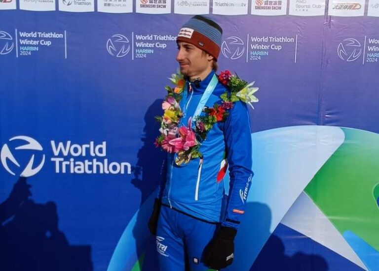 World Triathlon Winter Cup, oro Saravalle in Cina