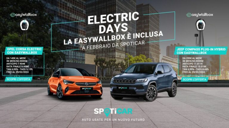 Al via gli “Spoticar Electric Days”