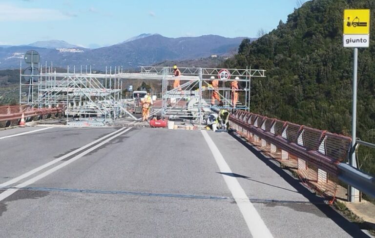 Campania, intervento di ripristino del viadotto Acquarulo su SS18var
