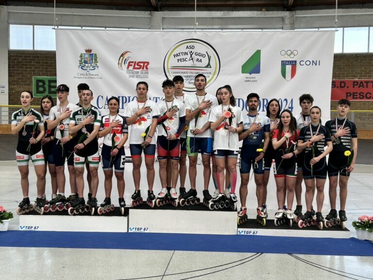 Pattinaggio, cala sipario su Assoluti corsa indoor di Pescara