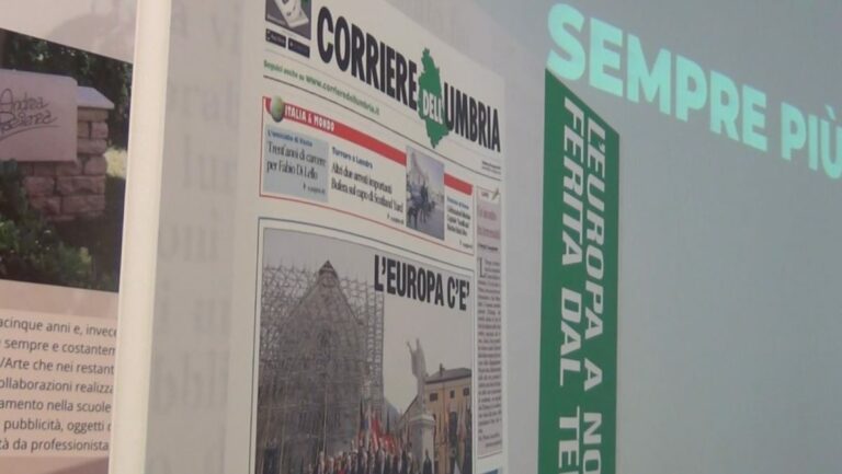 Il Corriere dell’Umbria celebra 40 anni con una mostra a Bruxelles