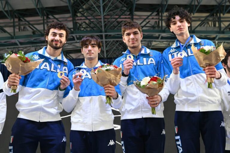 Europei giovanili, Italia U20 spada maschile campione a squadre